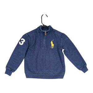 Polo Ralph Lauren Boys 7 Navy Big Pony‎ Hoodie Zip Preppy Casual